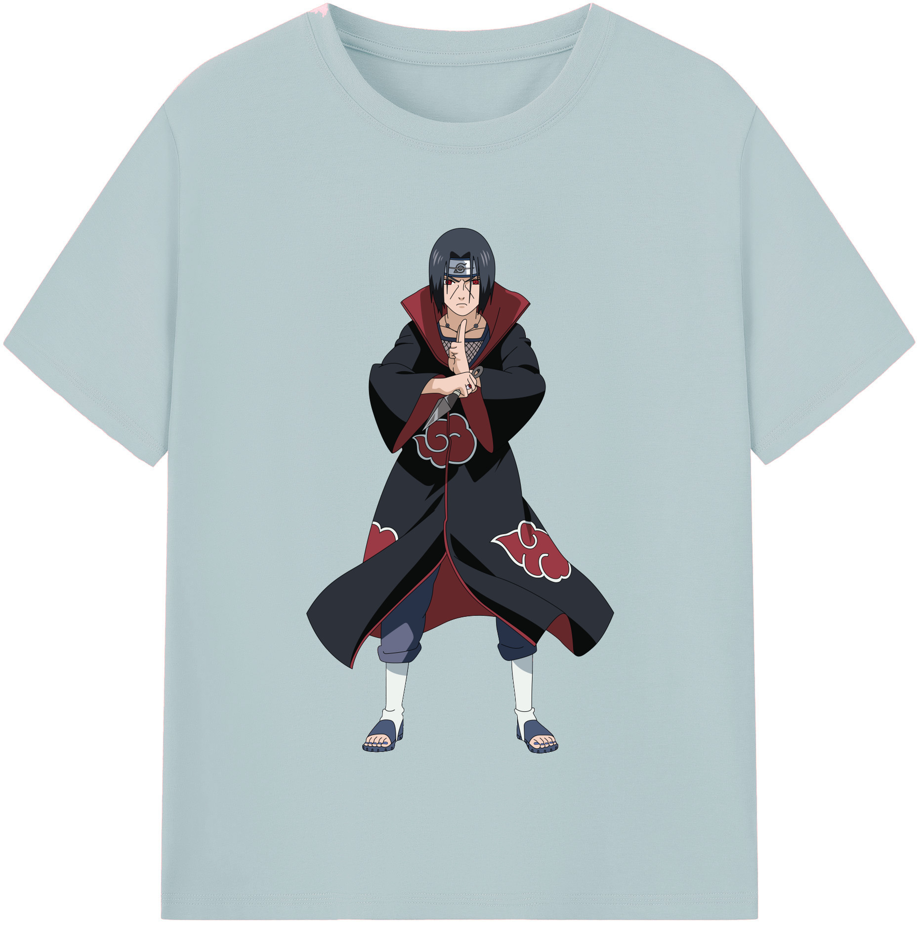 （画像用） NARUTO -ナルト- うちは イタチ Uchiha Itachi 綿100％半袖Tシャツ（フロントプリント）